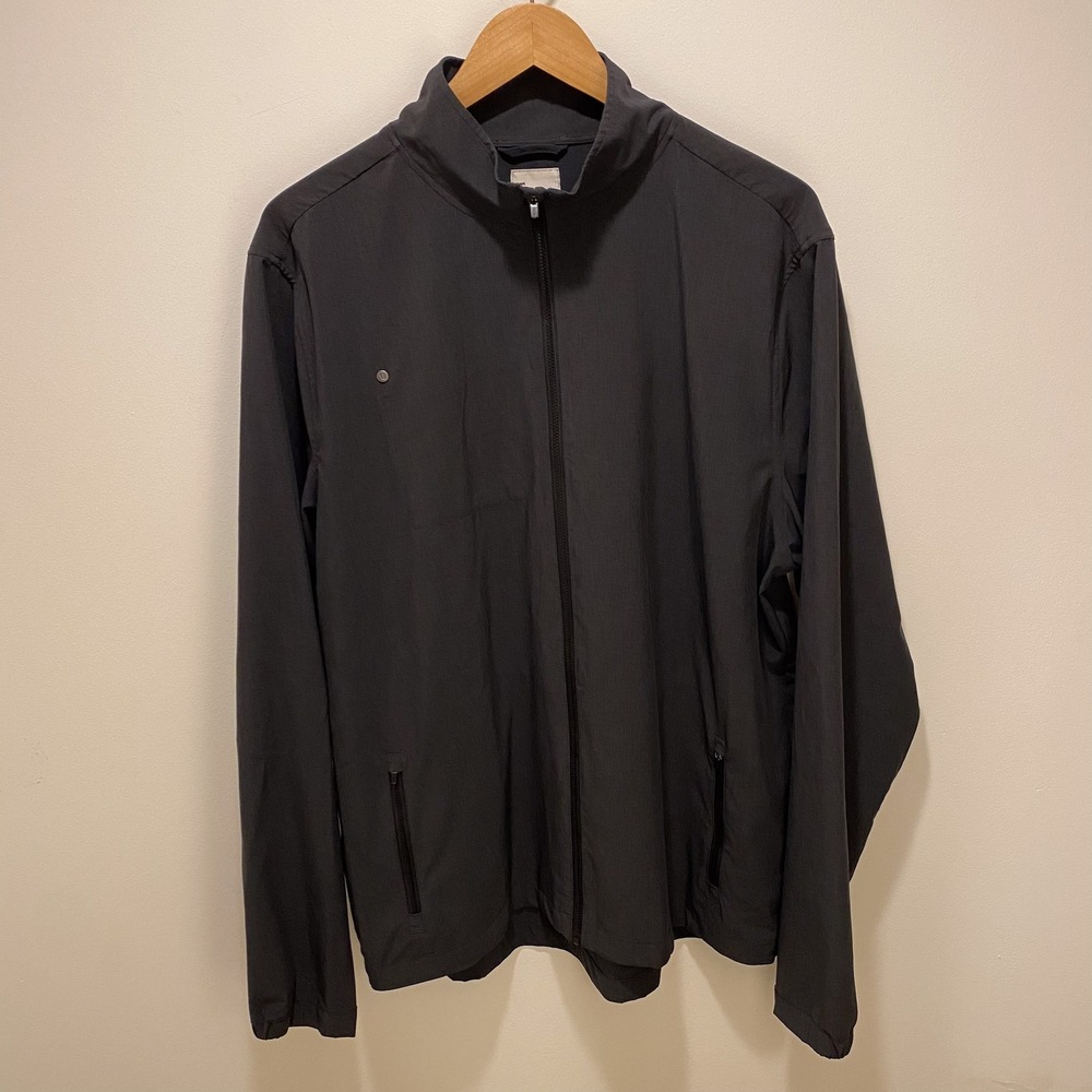 Vuori Mens XXL Full Zip Performance Jacket Charcoal Grey Stretch Activewear - Picture 3 of 10